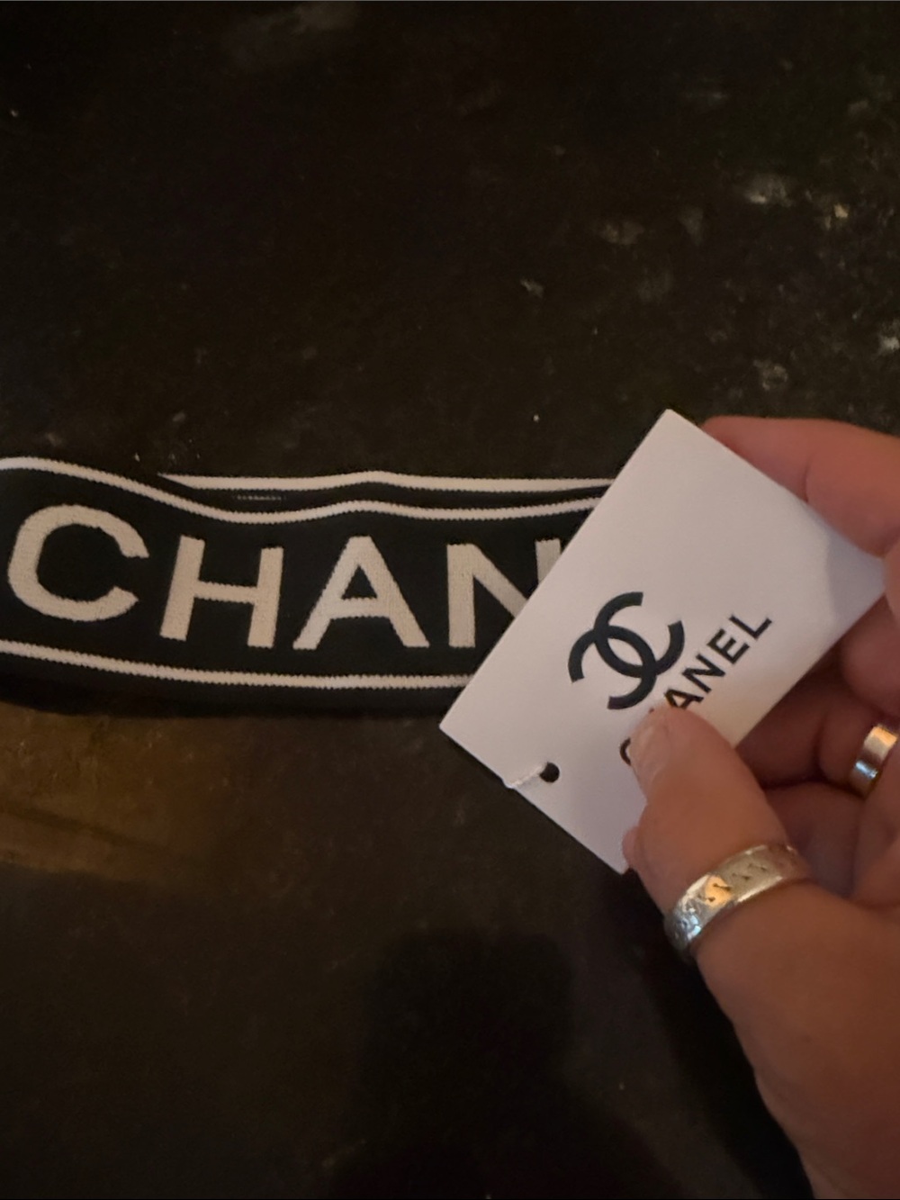 Black and White Logo Head band